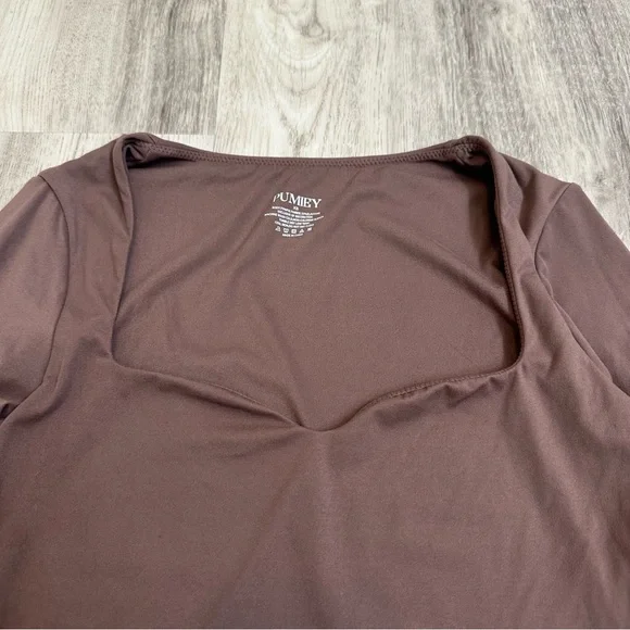Pumiey Seamless Long Sleeve Brown Size XS - Picture 2 of 3